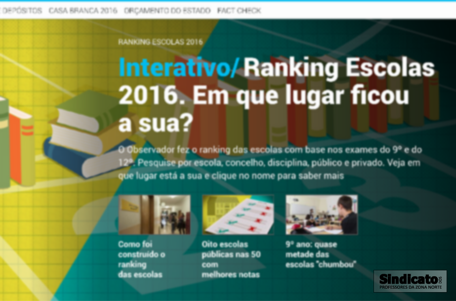 Ranking Escolas 2016. Em que lugar ficou a sua?