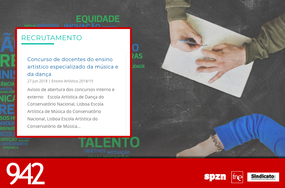 Concurso de docentes do ensino artístico especializado da música e da dança