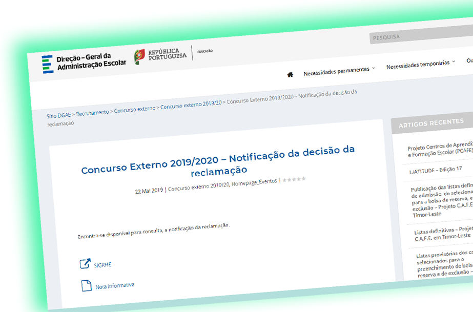 Concurso Externo 2019/2020