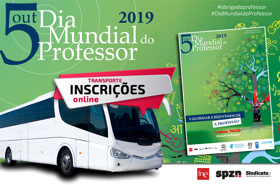 Inscrição para a Manifestação Nacional - 5 OUT - Dia Mundial dos Professores