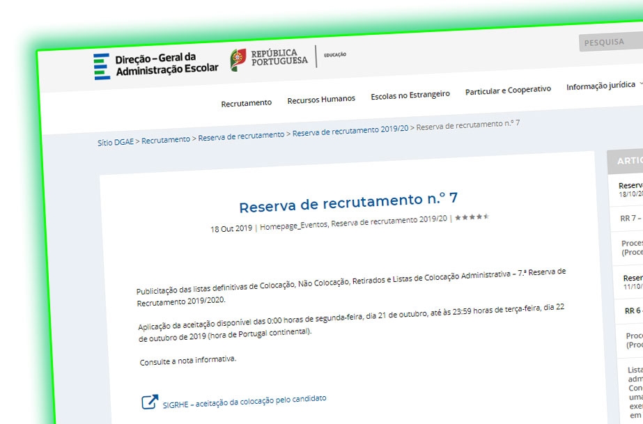 Reserva de recrutamento n.º 7