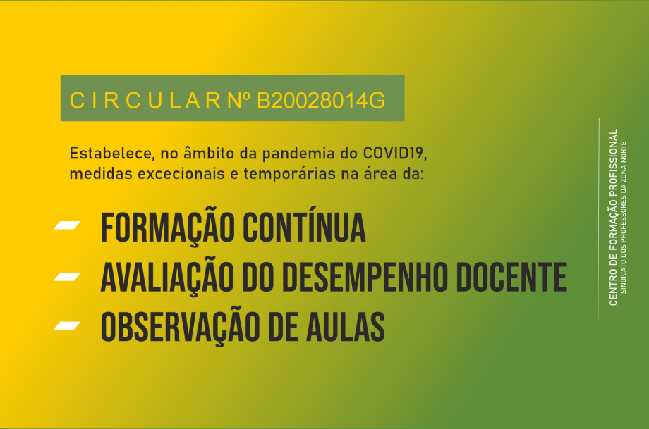 Circular – Formação e Avaliação em tempo de exceção