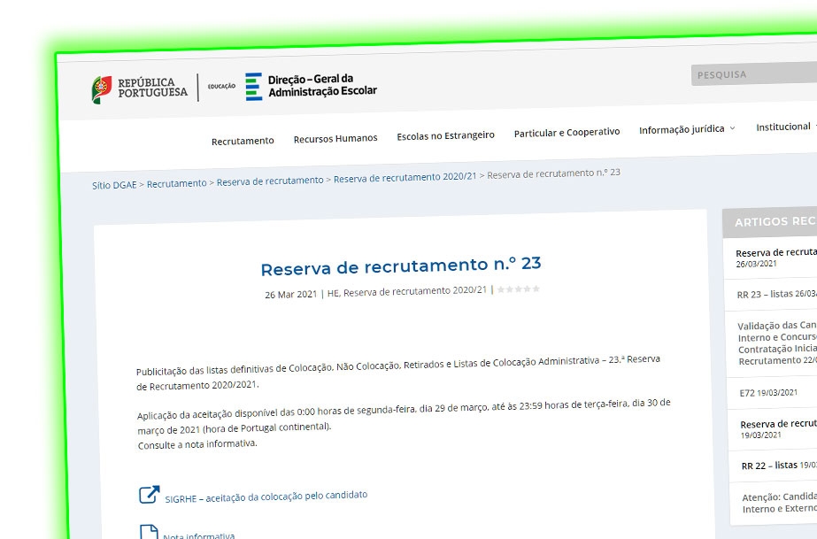 Reserva de recrutamento n.º 23