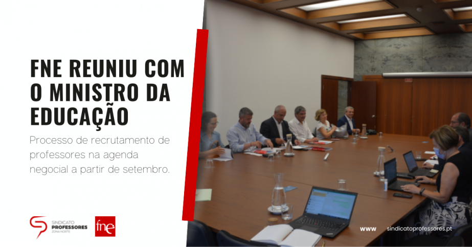 Processo de recrutamento de professores na agenda negocial a partir de setembro 