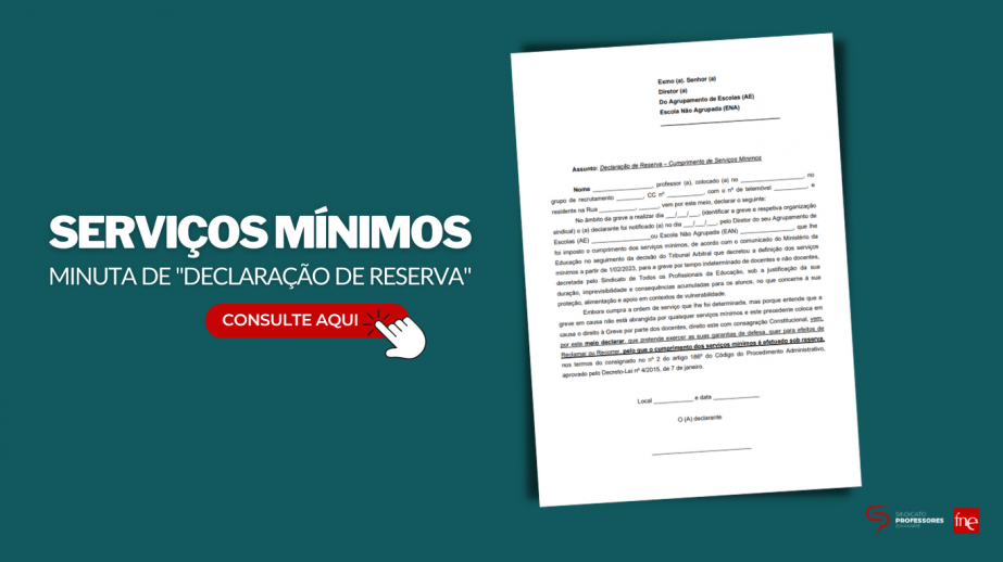 Serviços mínimos: Minuta de 