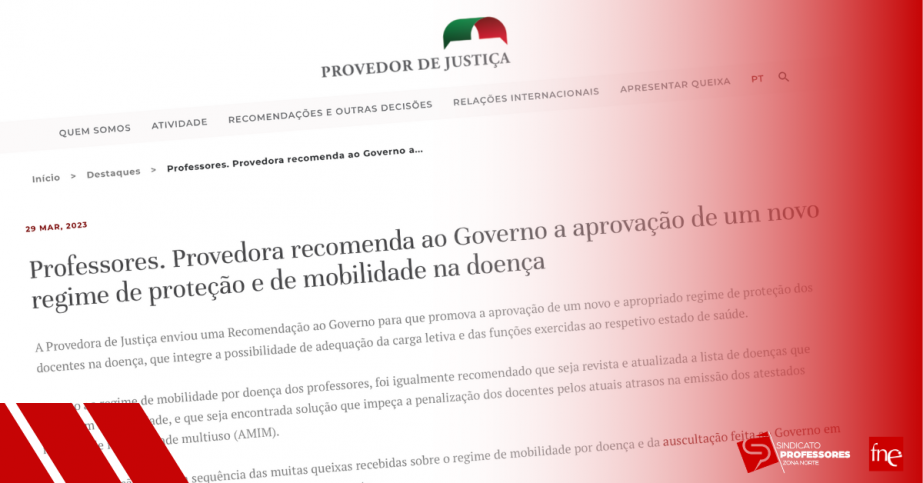 Provedora recomenda ao Governo a aprovação de um novo regime de proteção e de mobilidade na doença