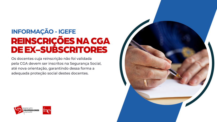 Reinscrições na CGA de Ex-Subscritores