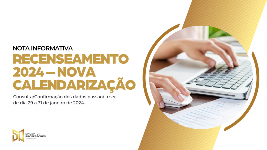 Recenseamento 2024 – Nova Calendarização