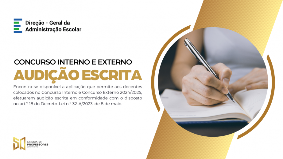 Audição escrita - Concurso Interno e Externo