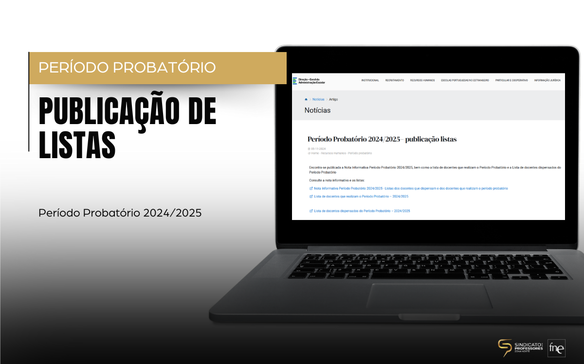 Período Probatório 2024/2025– publicação listas