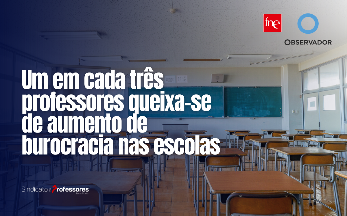 Um em cada três professores queixa-se de aumento de burocracia nas escolas