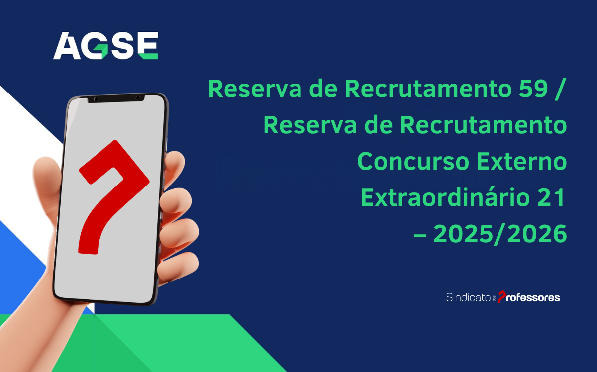 Reserva de Recrutamento 59 / Reserva de Recrutamento Concurso Externo Extraordinário 21 – 2025/2026